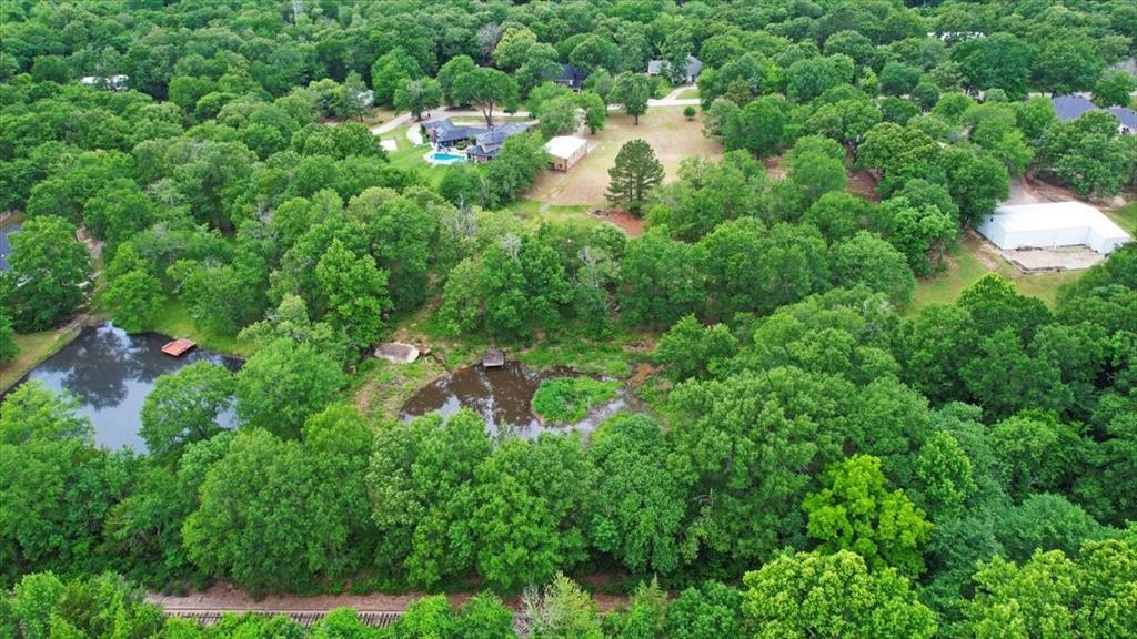 380 Timber Lakes Drive Powderly, TX 75473 - Photo 11 of 19 an aerial view of residential house with outdoor space and trees all around