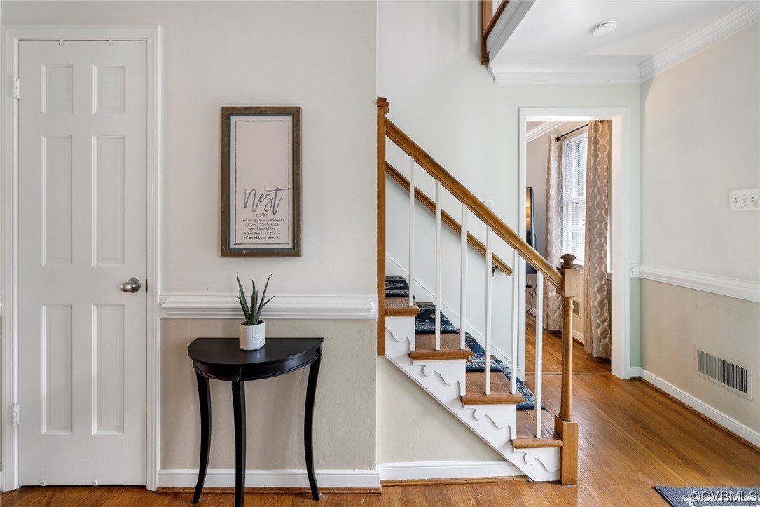 1513 Willingham Road Henrico, VA 23238 - Photo 5 of 40 a view of entryway and hall with wooden floor