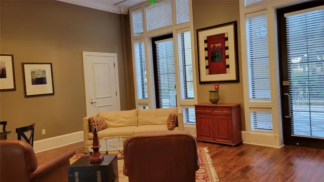 a work room with furniture and window