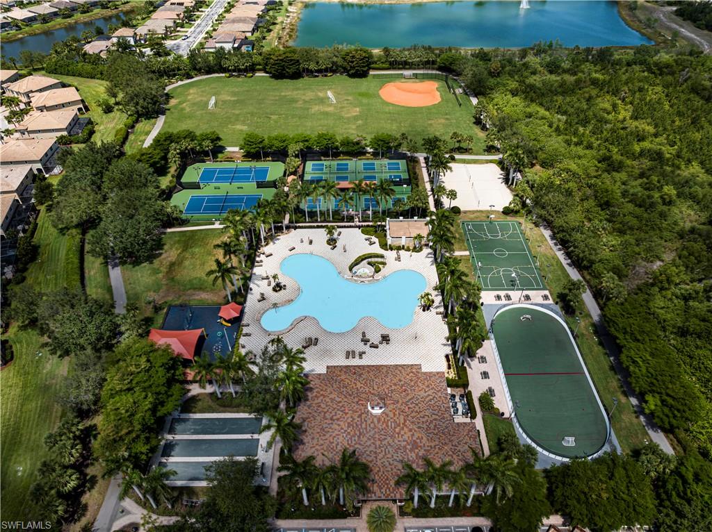 20058 Serre Drive Estero, FL 33928 - Photo 22 of 22 an aerial view of a house with a garden and swimming pool