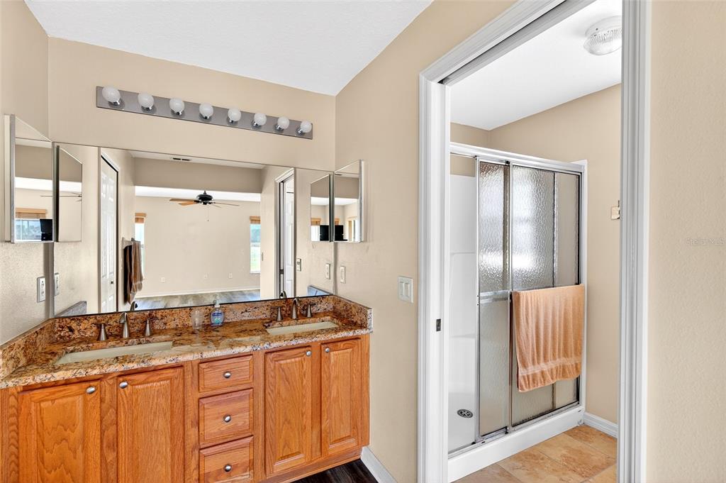 1706 Southwest 156th Lane Ocala, FL 34473 - Photo 20 of 44 a bathroom with a granite countertop sink and a mirror