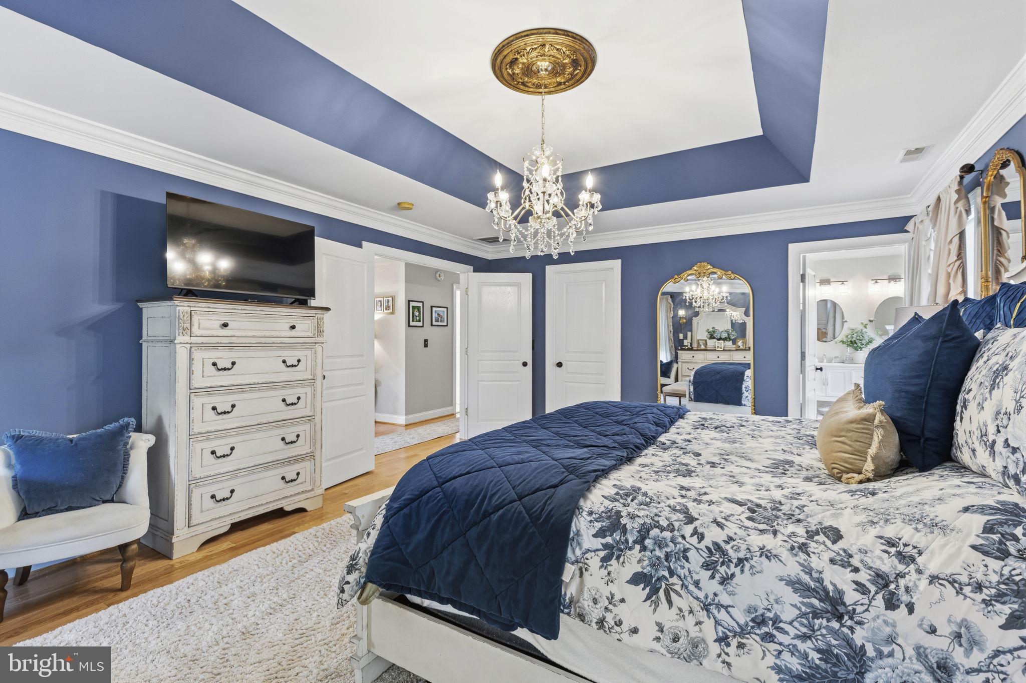 2254 Phillips Mill Road Forest Hill, MD 21050 - Photo 27 of 63 Primary bedroom w/hardwood & tray ceiling