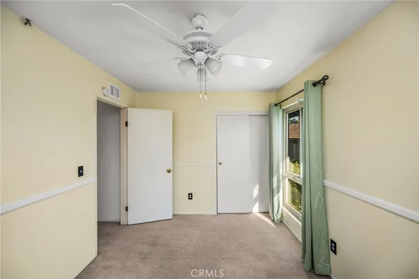 a view of a chandelier in a room