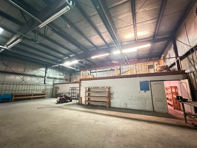 a view of parking garage with window