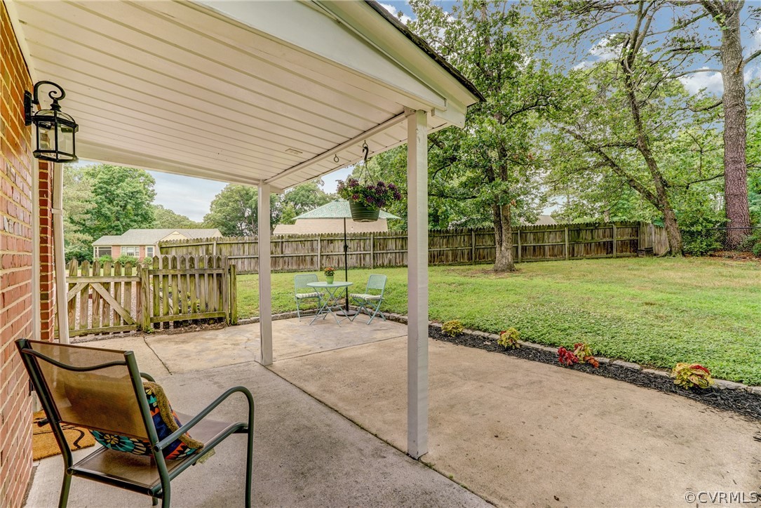 8908 Mapleton Road Henrico, VA 23229 - Photo 14 of 21 Parklike Backyard with the Perfect Size Patio