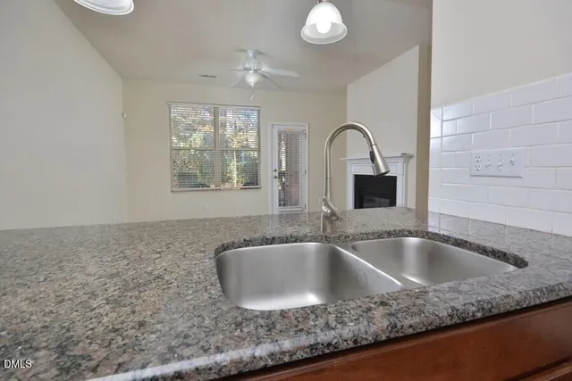 a close view of sink and tap