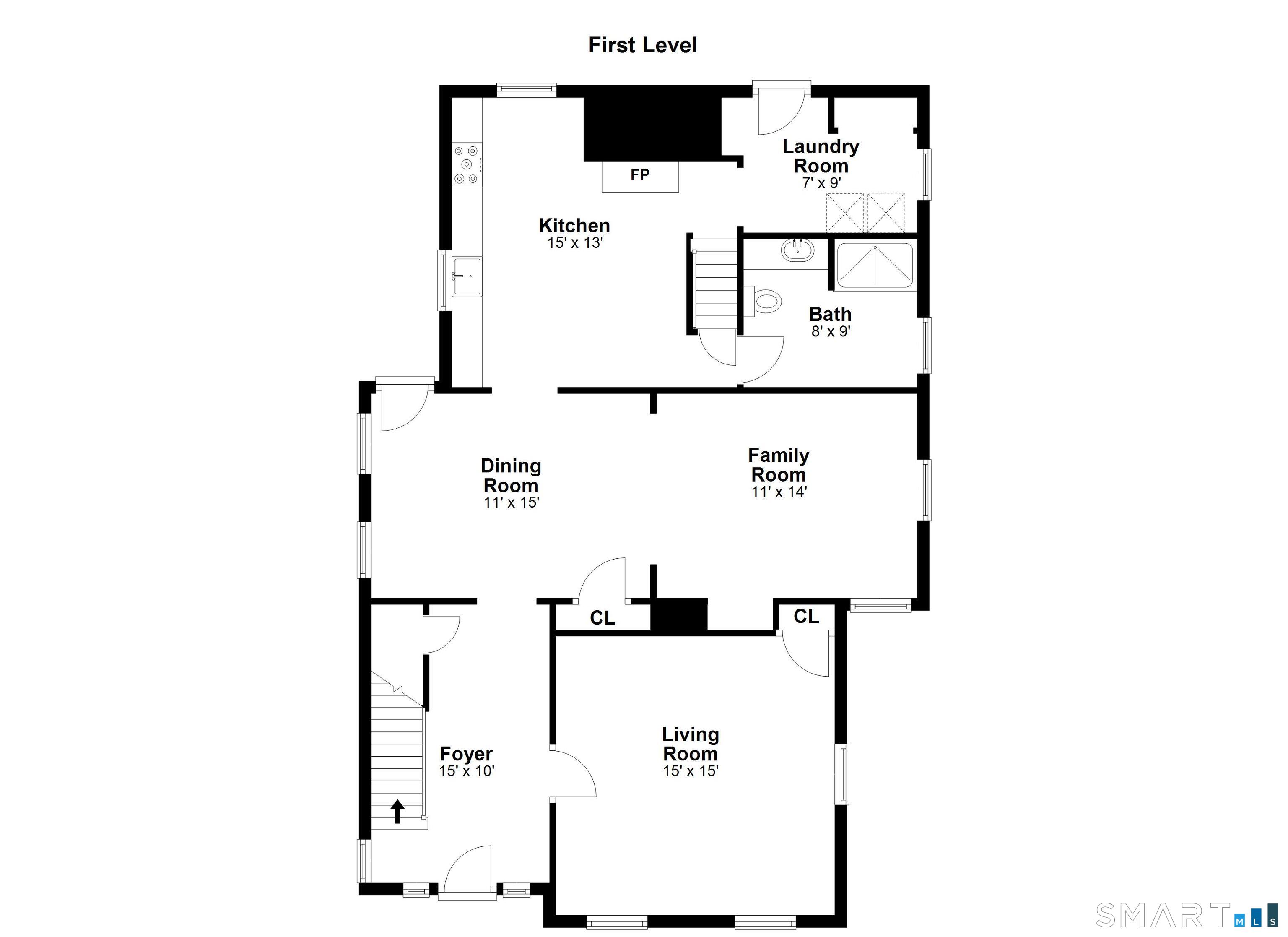 877 White Plains Road Trumbull, CT 06611 - Photo 31 of 33 a picture of a floor plan