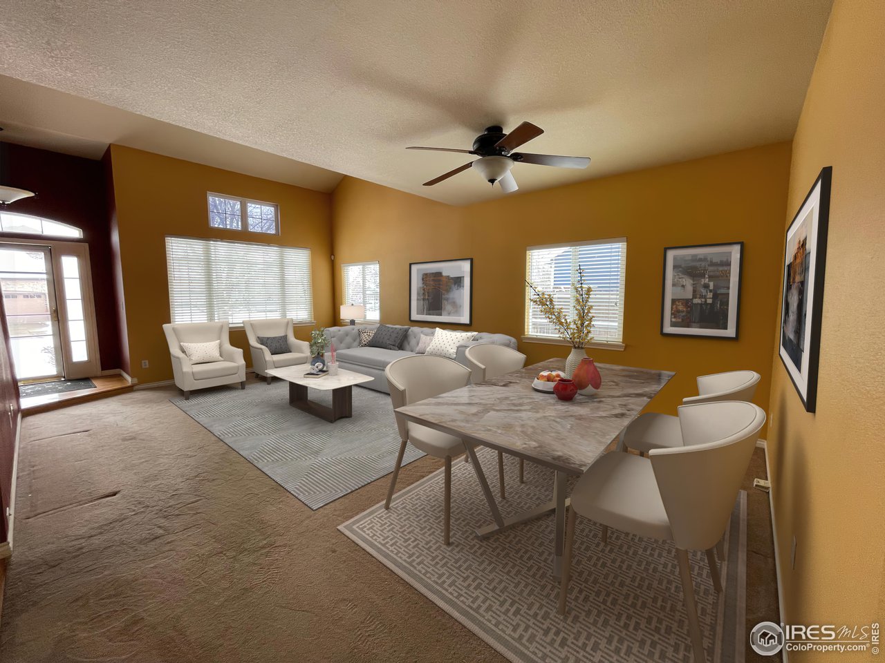 629 Rider Ridge Drive Longmont, CO 80504 - Photo 5 of 15 Living/Dining Room - Virtually Staged