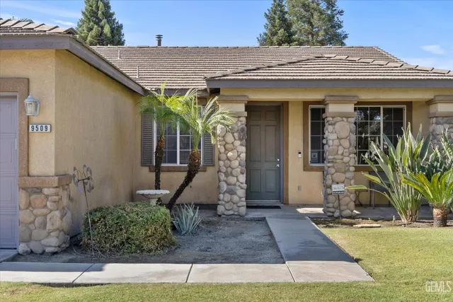 a front view of a house