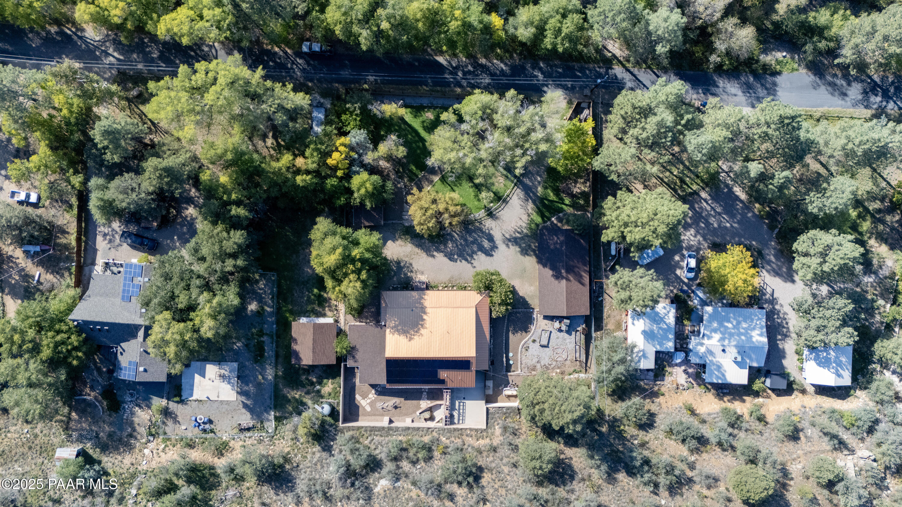 249 South Lynx Creek Road Prescott, AZ 86303 - Photo 124 of 124 an aerial view of residential house with outdoor space and trees all around