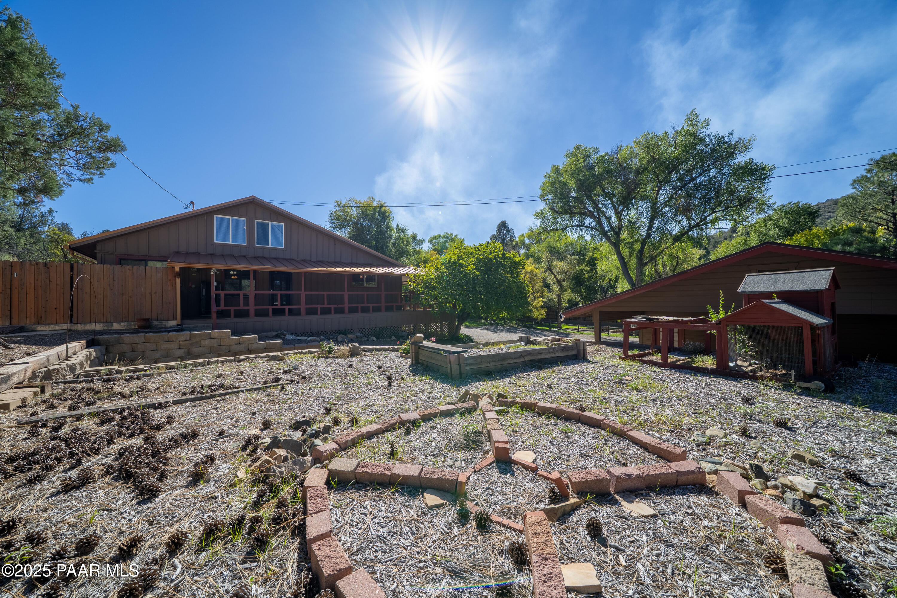 249 South Lynx Creek Road Prescott, AZ 86303 - Photo 80 of 124 a front view of a house with garden