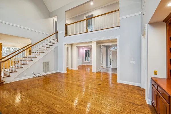 a view of small space with racks on the wall