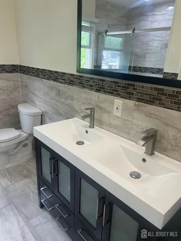 a bathroom with a sink and a toilet