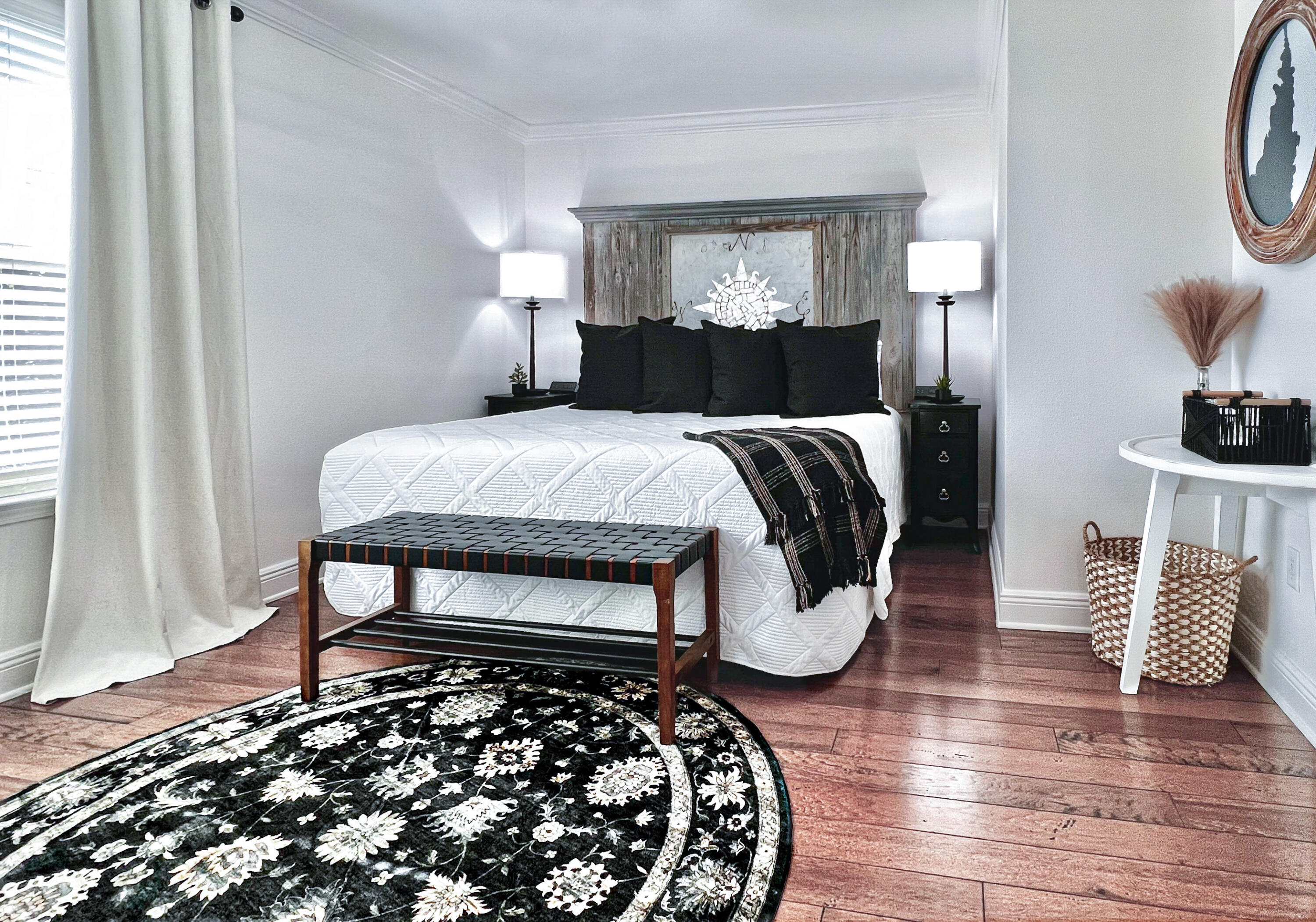 27 Grayling Way Inlet Beach, FL 32461 - Photo 5 of 33 a bedroom with a bed and wooden floor