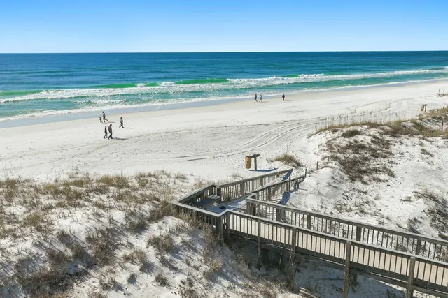a view of an ocean beach