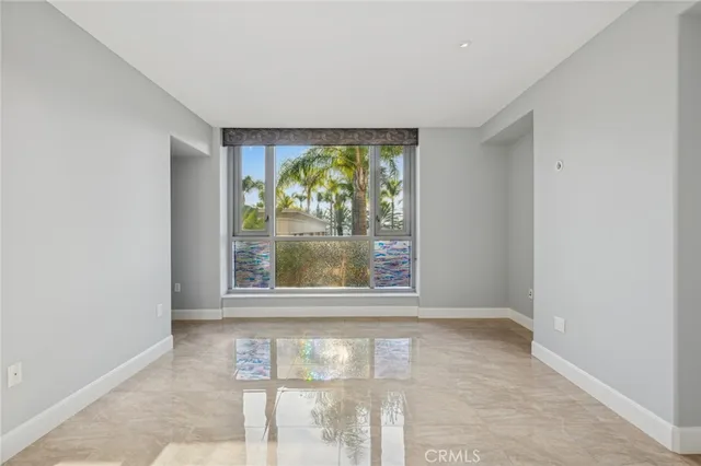 an empty room with a window