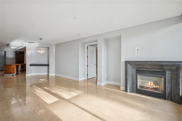a view of a livingroom with a fireplace
