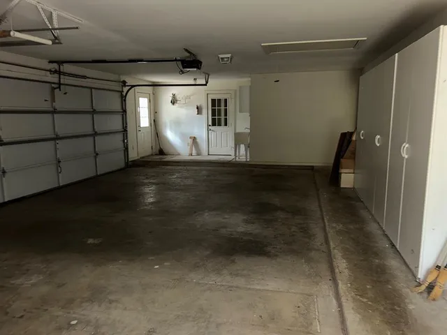 a room with a table and a chair