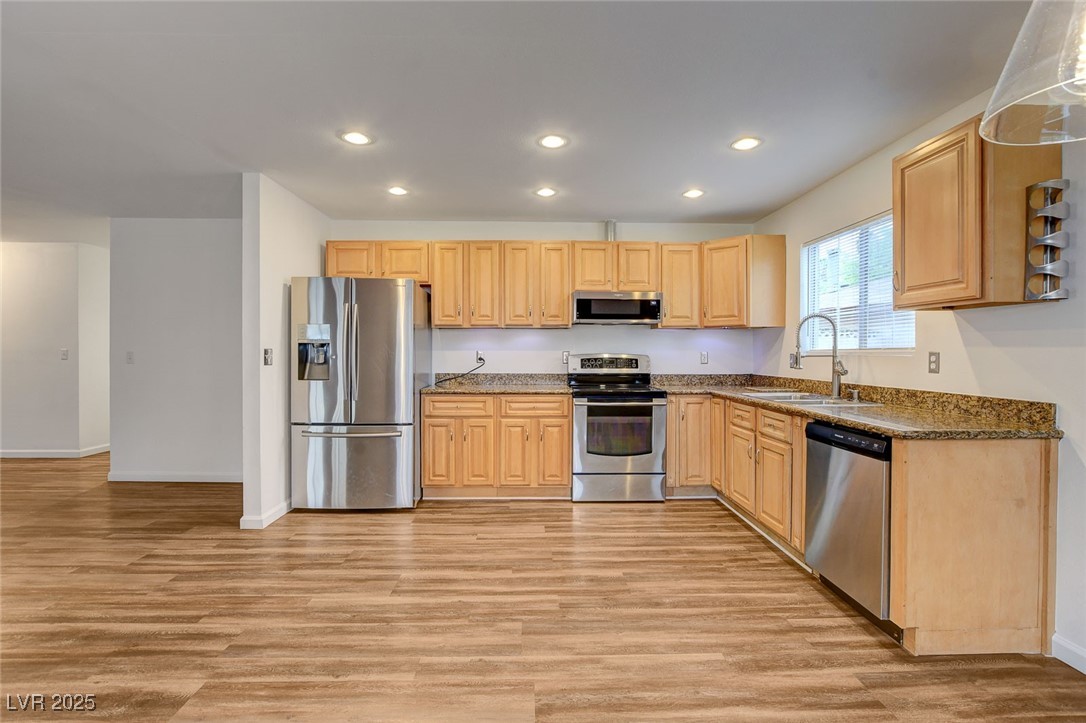 4430 Eureka Circle Las Vegas, NV 89103 - Photo 14 of 39 Kitchen featuring recessed lighting, light brown c