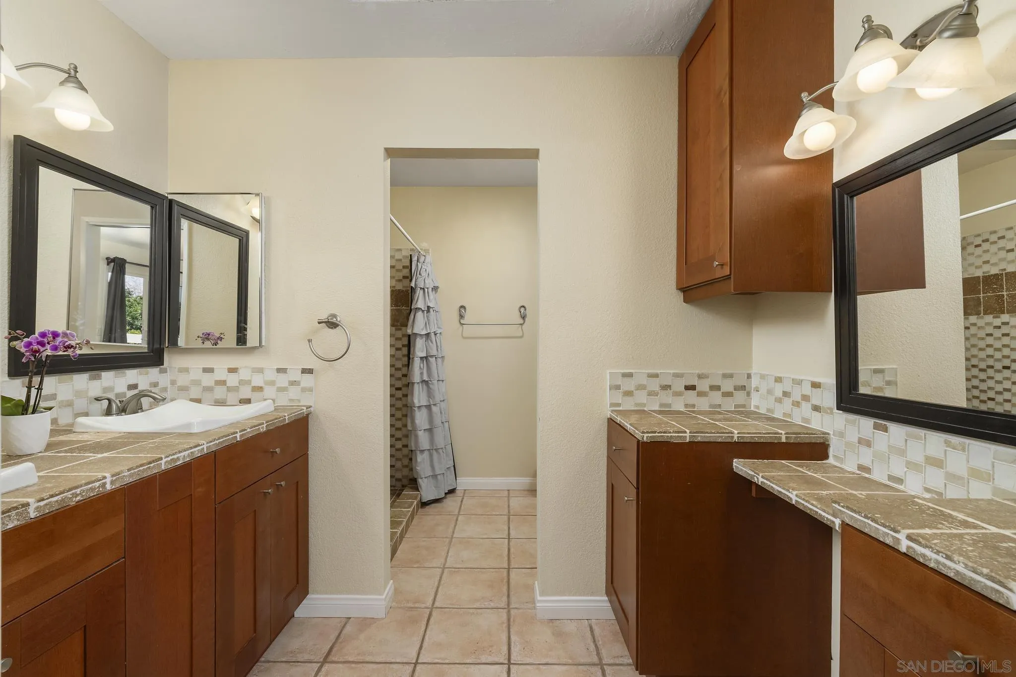 183 Countryhaven Road Encinitas, CA 92024 - Photo 17 of 28 a bathroom with a sink and a mirror