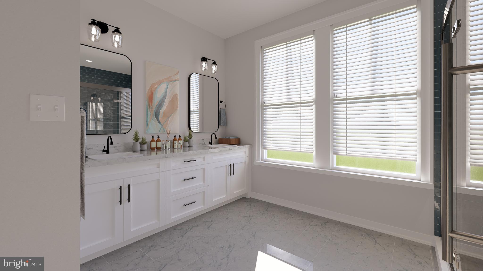 208 Sellew Road Annapolis, MD 21401 - Photo 23 of 32 a bathroom with a double vanity sink and a mirror