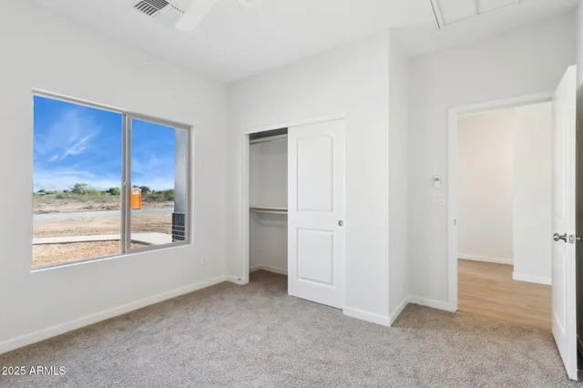 an empty room with a window