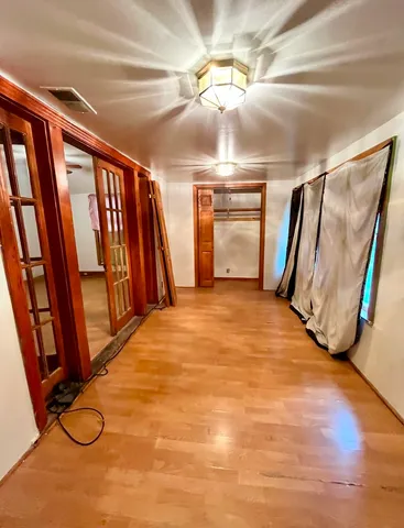 a view of a indoor garage