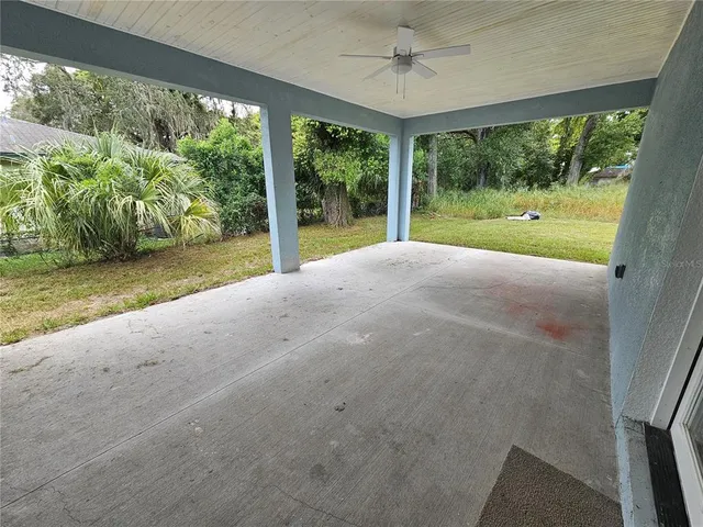 a view of a yard with porch and outdoor space