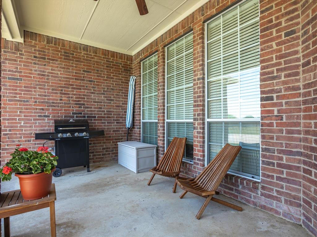 10066 Irish Ridge Forney, TX 75126 - Photo 38 of 39 View of patio / terrace featuring ceiling fan and a grill
