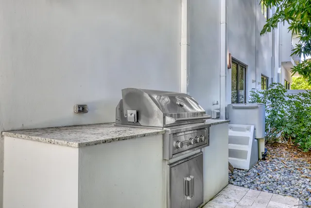 a close view of sink and stove