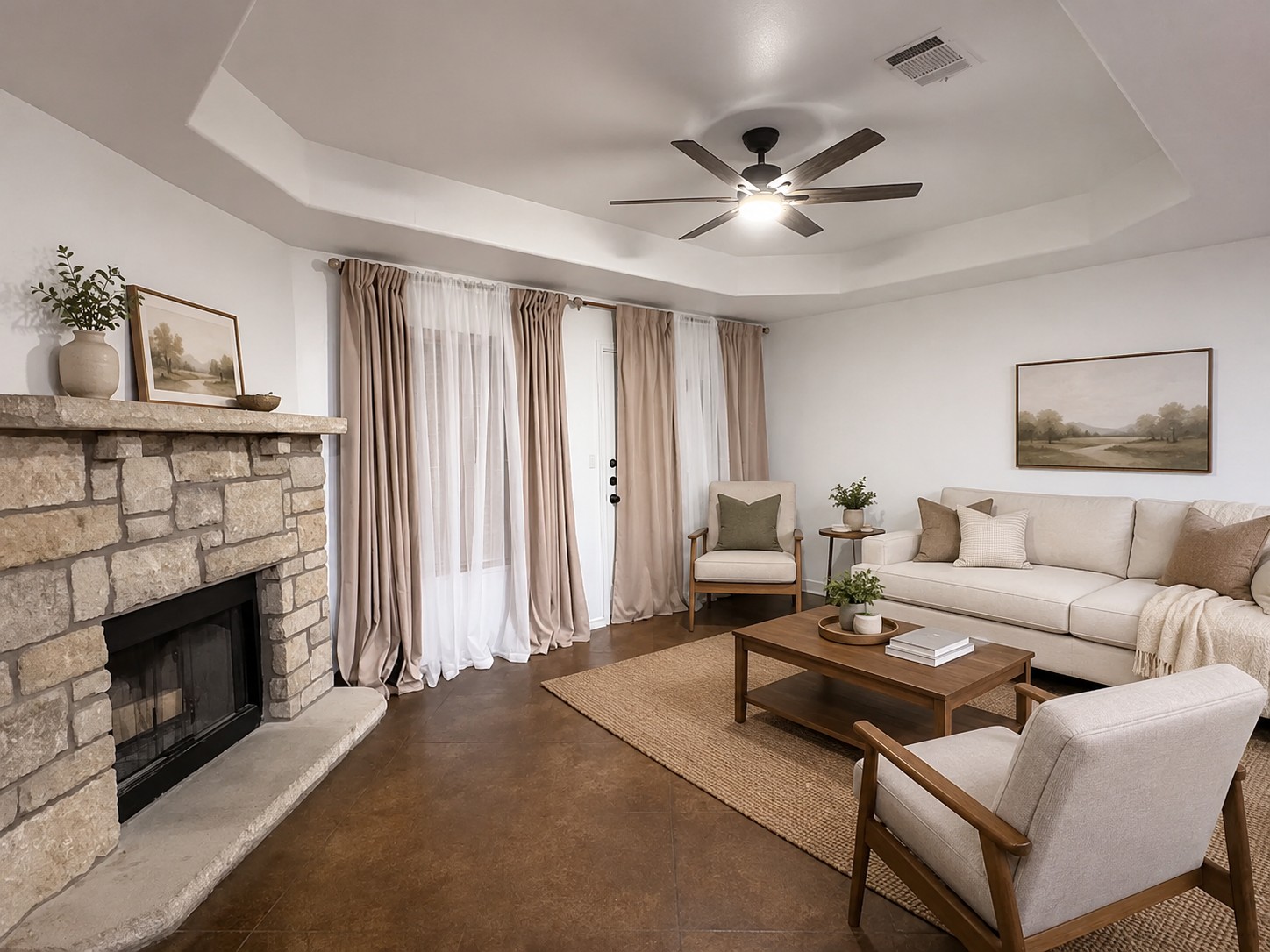 430 Summit Ridge Drive North Point Venture, TX 78645 - Photo 2 of 26 AI-Staged living room.