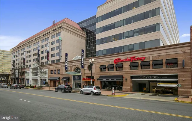 a front view of a building