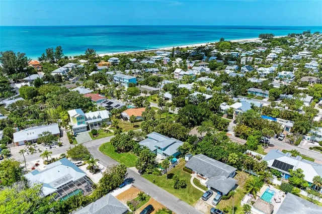 an aerial view of multiple house