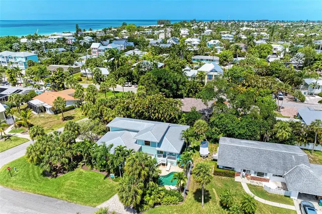 an aerial view of multiple house