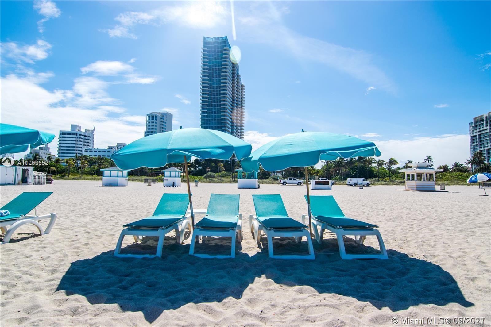Complimentary beach chair + umbrella service for Artecity residents just 2 blocks away at 12th street!
