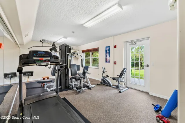 a living room with furniture a rug and a book shelf