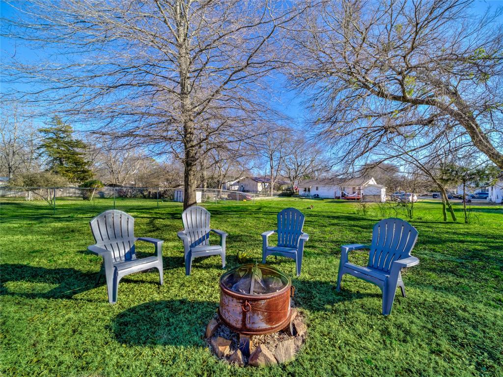 921 West 9th Street Bonham, TX 75418 - Photo 20 of 24 a swimming pool with outdoor seating and yard