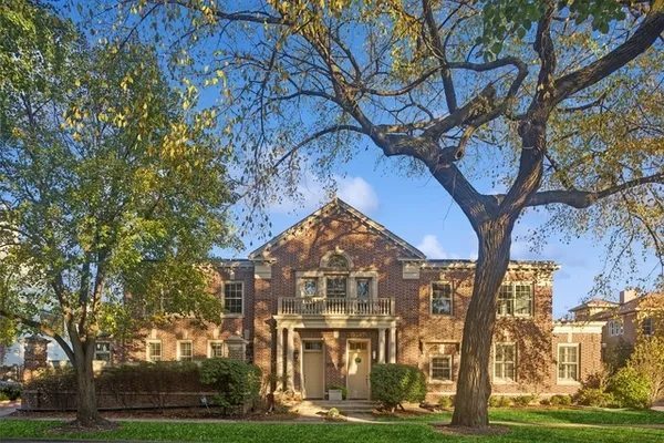 a front view of a building