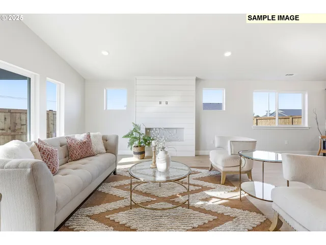 a living room with furniture and a couch