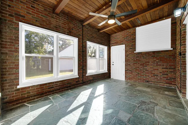 a view of a storage room