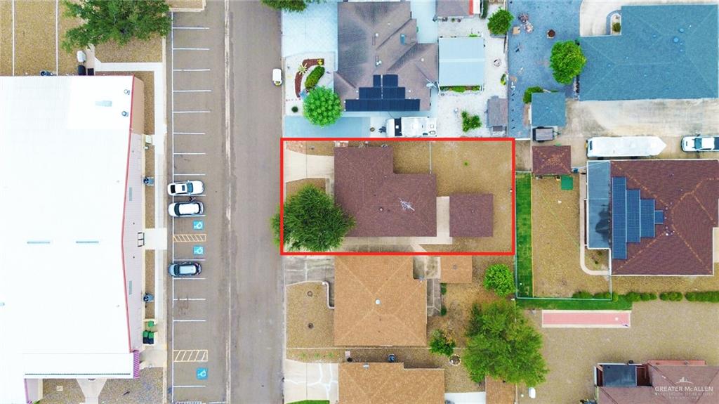 1804 Woodrow Street, Unit 184 Mission, TX 78572 - Photo 15 of 15 Aerial view of residential area featuring property parcel outlined