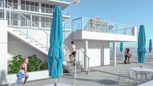 a view of a food mall next to a road