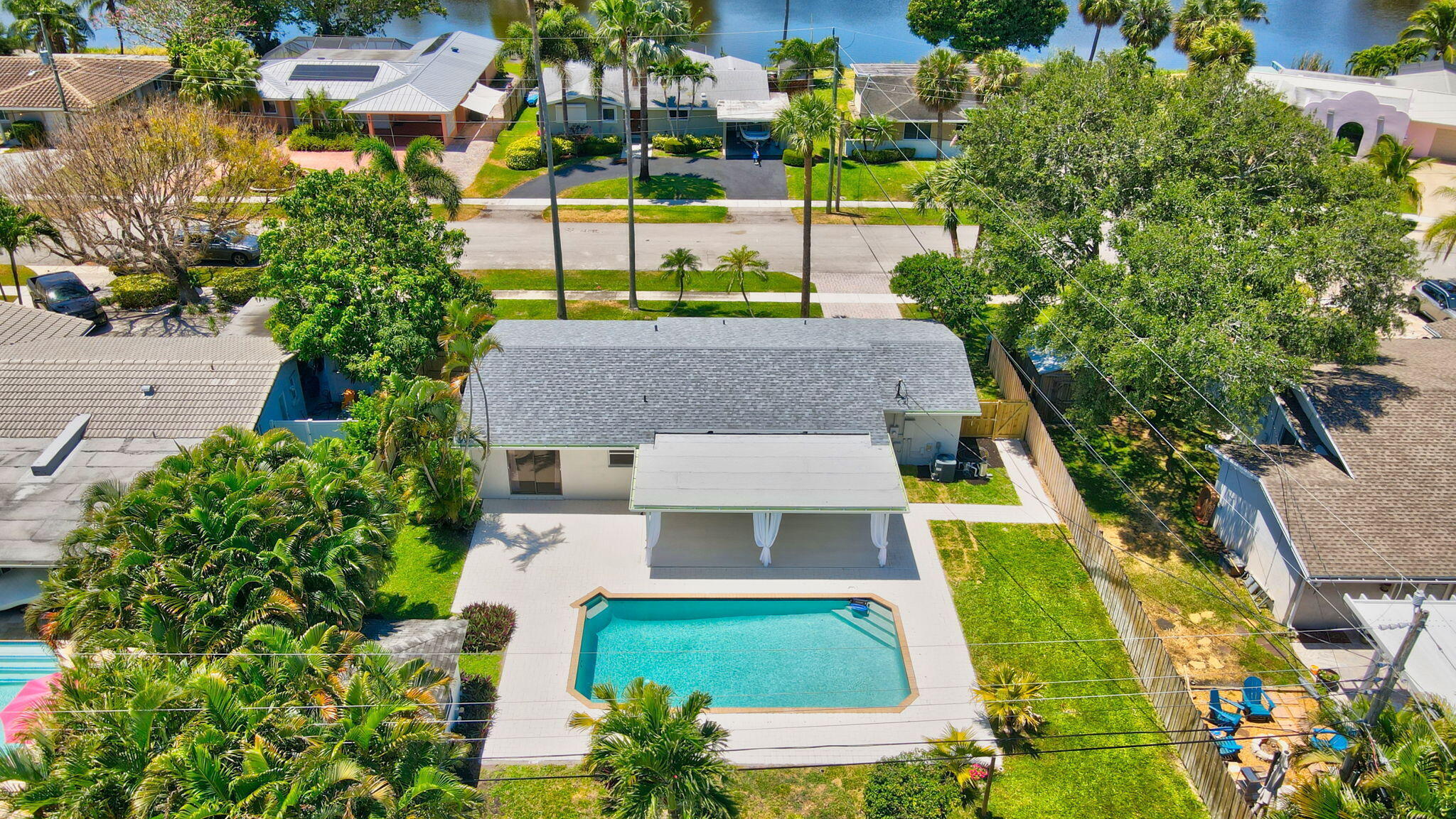 832 Southwest 10th Avenue Boca Raton, FL 33486 - Photo 42 of 57 an aerial view of a house with a garden and plants