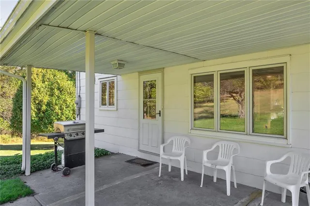 a view of an outdoor space with seating area
