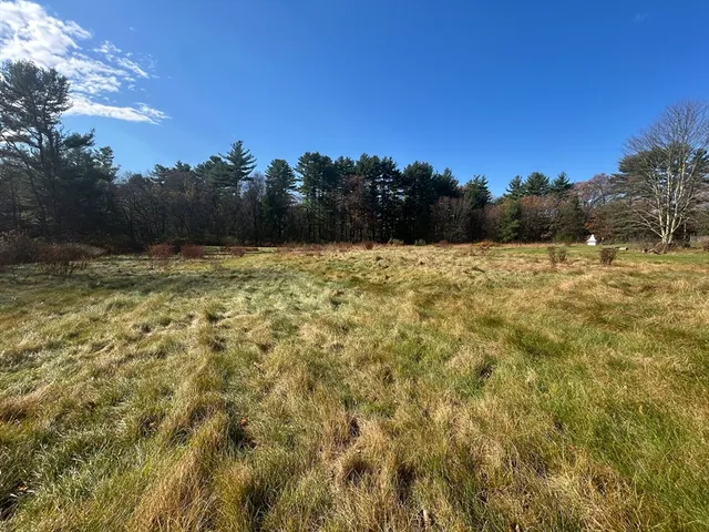 a view of a yard with a barn