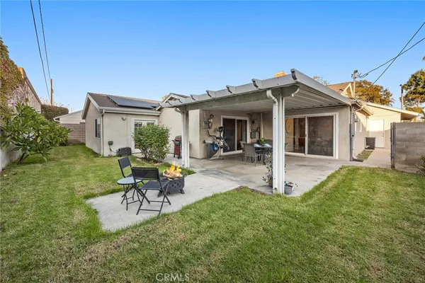 a view of a house with a patio