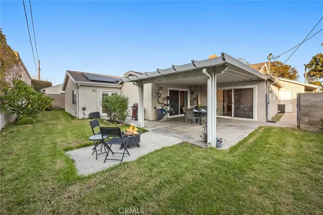 a view of a house with a patio