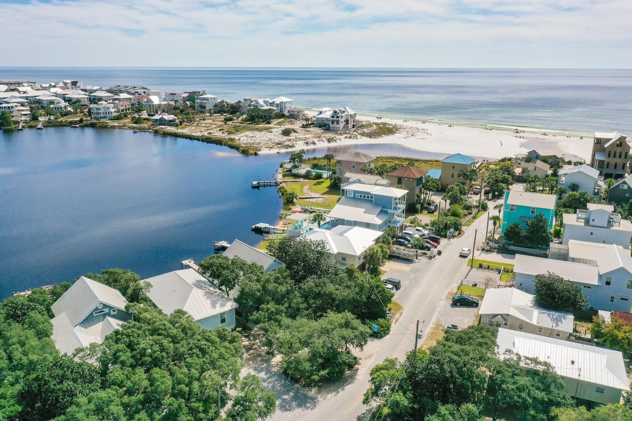 301 South Gulf Drive Santa Rosa Beach, FL 32459 - Photo 26 of 26 an aerial view of a house with a lake view