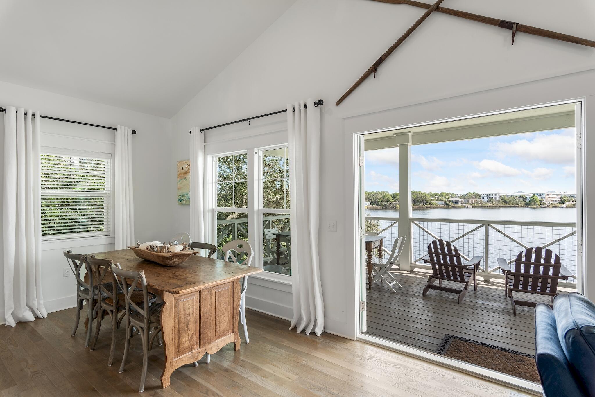 301 South Gulf Drive Santa Rosa Beach, FL 32459 - Photo 10 of 26 a dining room with furniture window and wooden floor