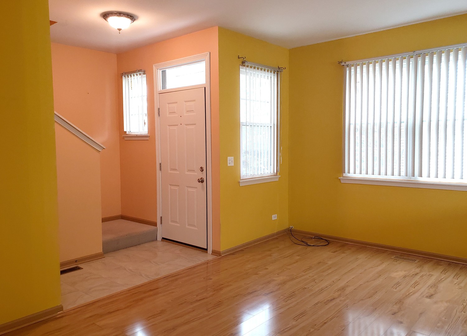 641 West Jonathan Drive Round Lake, IL 60073 - Photo 3 of 20 an empty room with wooden floor and windows